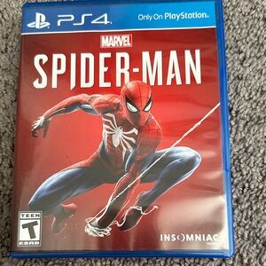 Marvel Spider-Man PS4 Game - Red and Blue Cover